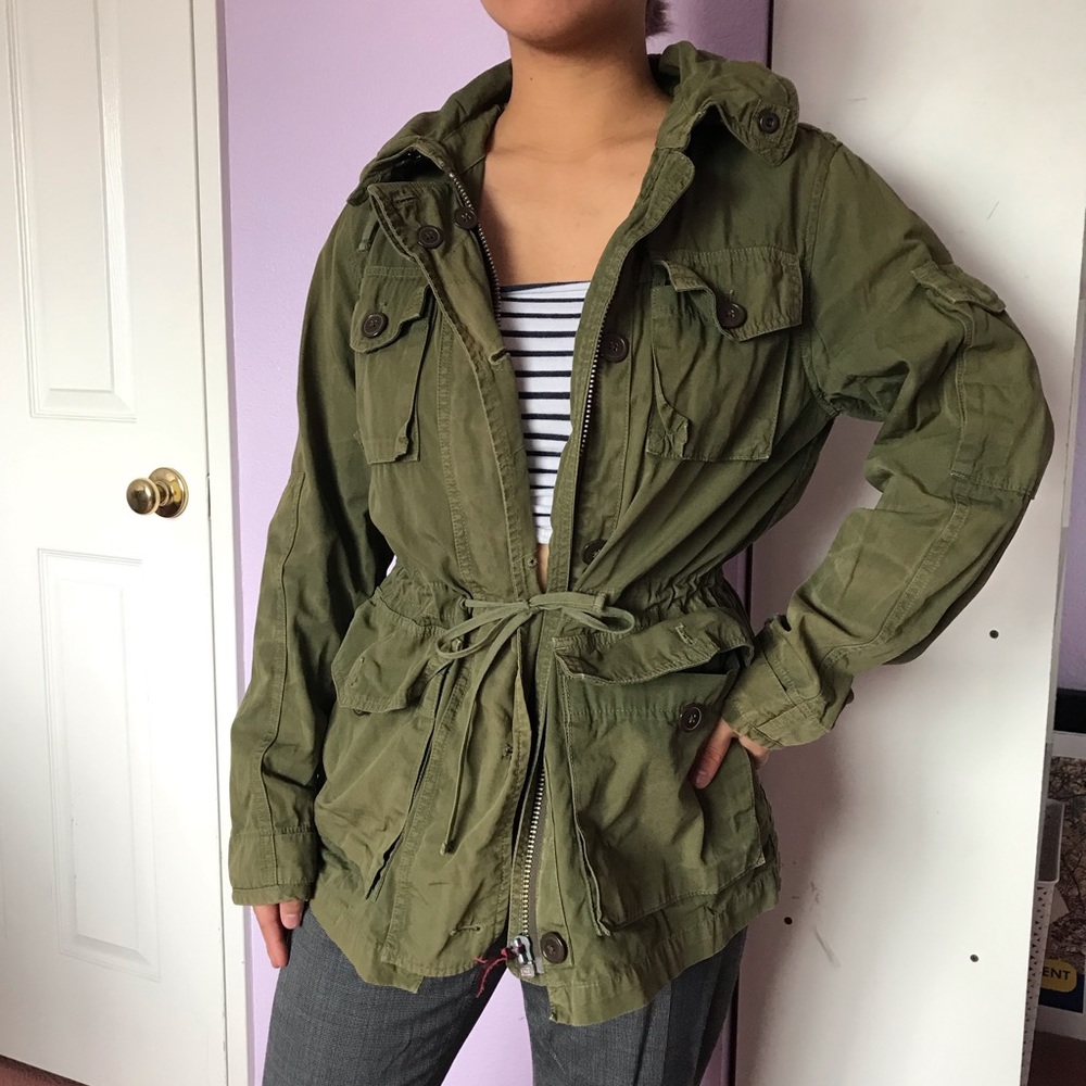 Distressed J.Crew anorak jacket